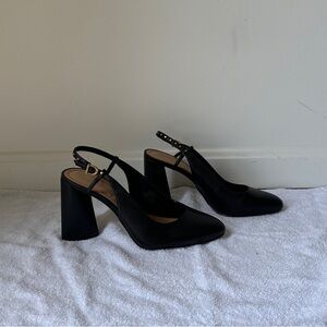 Vince Camuto Black Block Heel Pumps